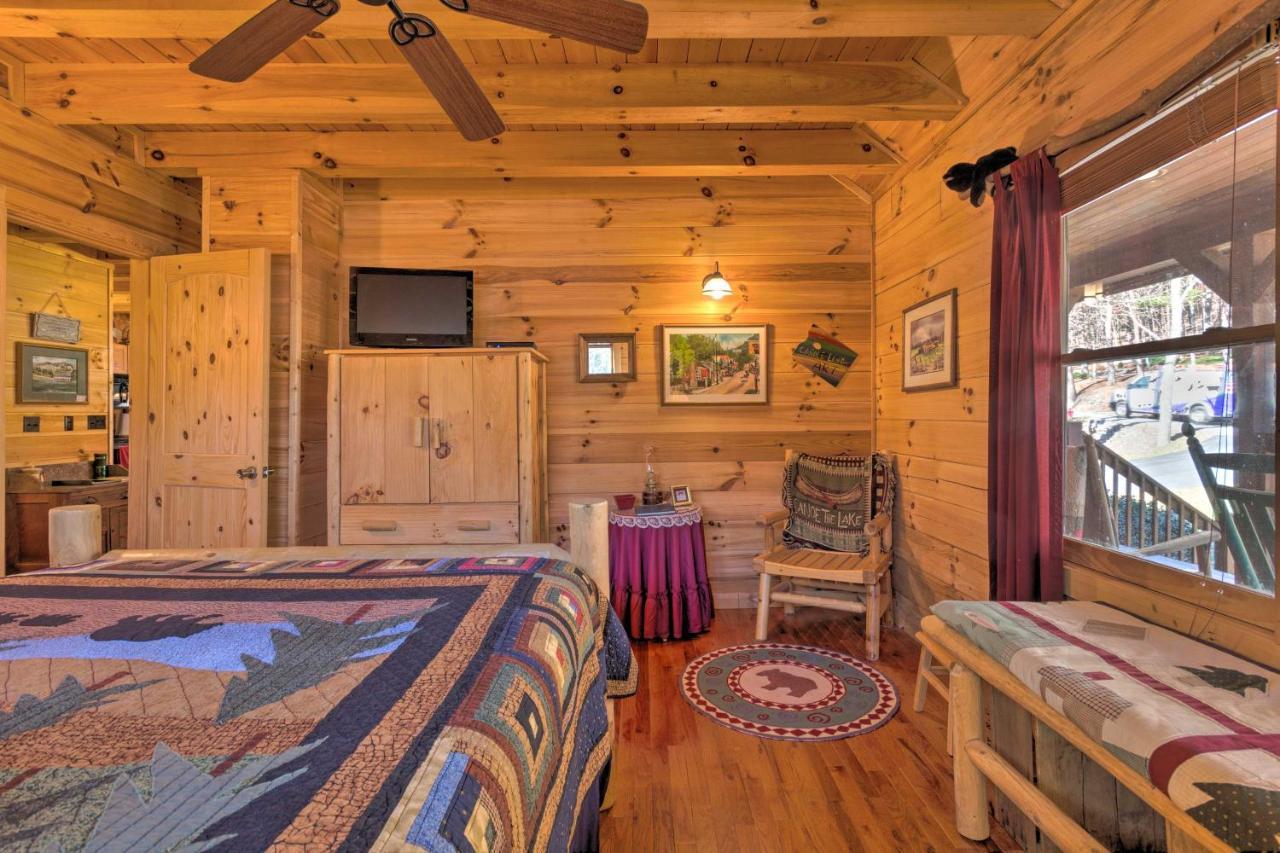 Lake Lure Log Cabin With Grill Steps To Beach! Villa Dış mekan fotoğraf